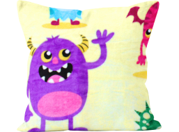 Povlak na polštář KIDS Příšerky 40x40 cm - žlutý