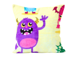Povlak na polštář KIDS Příšerky 30x40 cm - žlutý