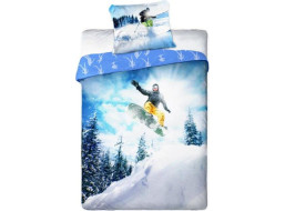 Bavlněné povlečení SPORT Snowboard - 160x200 cm + 70x80 cm