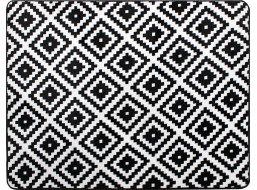 Pěnový koberec GEOMETRIC 120x160 cm - černý/bílý