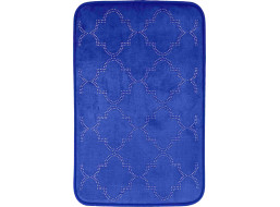 Pěnová koupelnová předložka NOVIA DIAMOND 40x60 cm - tmavě modrá