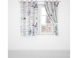 Dekorační závěs s tunelem ADVENTURE 140x160 cm - bílý