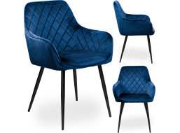 Modré designové křeslo HAVANA