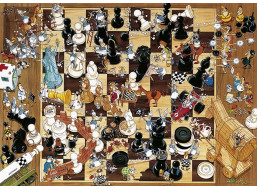 HEYE Puzzle Černá nebo bílá (Šachy) 1000 dílků