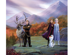 Dětský závěs DISNEY - FROZEN 2 - Elsa s přáteli v horách - 180x160 cm