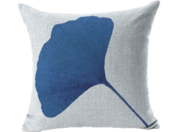 Dekorační polštář GINKGO PREMIUM 45x45 cm - modrý
