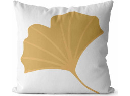 Povlak na polštář GINKGO PREMIUM 45x45 cm - žlutý
