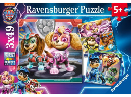 RAVENSBURGER Puzzle Tlapková patrola ve velkofilmu 3x49 dílků