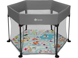LIONELO Dětská ohrádka Roel Grey Multicolor