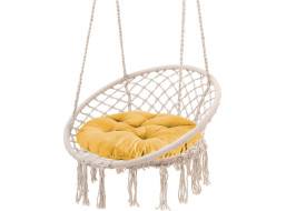 Sedací polštář do závěsného křesla 65 cm - žlutý