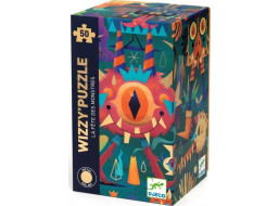 DJECO Metalické puzzle Monster party 50 dílků