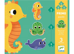 DJECO Puzzle V moři 3v1 (4,6,9 dílků)