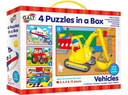 GALT Puzzle Dopravní prostředky 4v1 (4,6,8,12 dílků)