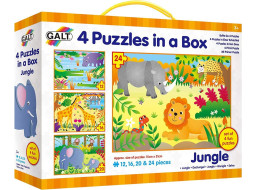 GALT Puzzle Džungle 4v1 (12,16,20,24 dílků)