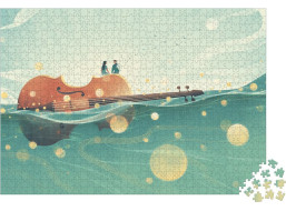 JANOD Puzzle Plovoucí housle 1000 dílků