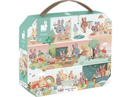 JANOD Puzzle v kufříku Můj den 24 dílků