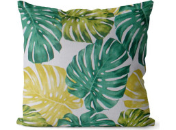 Polštář CLEO Capri 40x40 cm - Listy monstery - zelený
