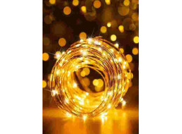 Solární vánoční osvětlení - 50 LED - teplá bílá
