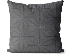 Polštář VERA Geometric 40x40 cm - šedý