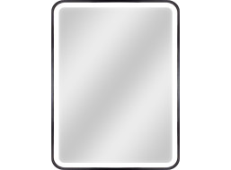 Zrcadlo 60x80 cm s LED osvětlením BORKEN BLACK