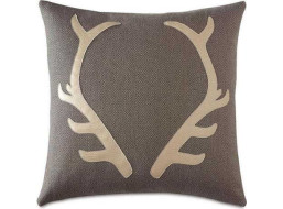 Povlak na polštář VELVET INVERNO Parohy 45x45 cm - hnědý