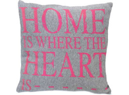 Povlak na polštář JERSEY Home 45x45 cm - šedý/tmavě růžový