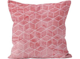 Povlak na polštář SILVER CUBES 40x40 cm - růžový