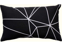 Povlak na polštář VERTOS Geometry 50x30 cm - černý