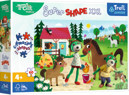 Puzzle Super Shape XXL Treflíci na koňské farmě 60 dílků