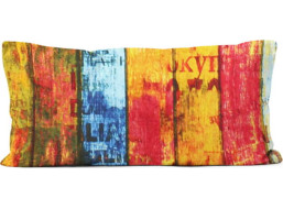 Povlak na polštář PRKNA 50x30 cm - oranžový/modrý