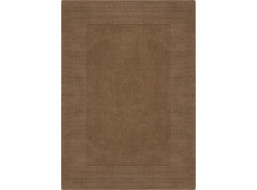 Kusový ručně tkaný koberec Tuscany Textured Wool Border Brown
