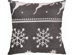 Povlak na polštář SCANDI CLASSIC Jeleni a vločky 40x40 cm - šedý