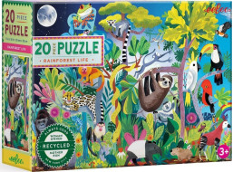 EEBOO Puzzle Život v pralese 20 dílků