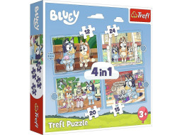 TREFL Puzzle Bluey a její svět 4v1 (12,15,20,24 dílků)