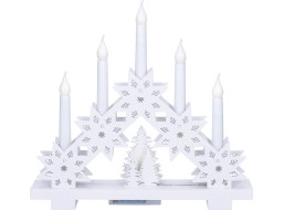 LED vánoční svícen s hvězdami, 30cm