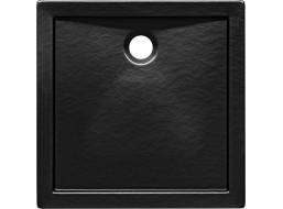 Sprchová vanička AQUARIUS STONE EFFECT - imitace kamene - černá