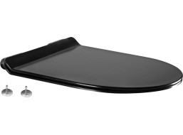 Duroplast WC sedátko MEXEN Slim - softclose - černé, 39010185