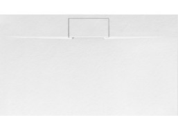 Sprchová SMC vanička REA BAZALT Long 80x120 cm - imitace kamene - bílá