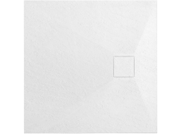 Sprchová SMC vanička REA MAGNUM 90x90 cm - imitace kamene - bílá