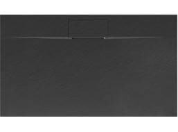 Sprchová SMC vanička REA BAZALT 80x120 cm - imitace kamene - černá