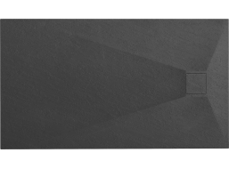 Sprchová SMC vanička REA MAGNUM 80x120 cm - imitace kamene - černá