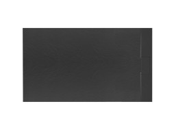 Sprchová SMC vanička REA BAZALT 80x120 cm - imitace kamene - černá