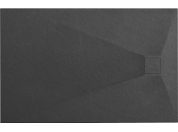 Sprchová SMC vanička REA MAGNUM 90x120 cm - imitace kamene - černá