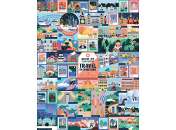 RIDLEY'S GAMES Puzzle Bucket List: 50 obdivuhodných turistických cílů 1000 dílků