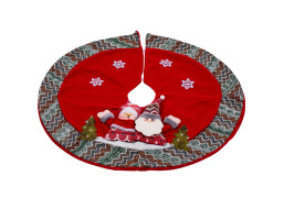Vánoční 3D podložka pod stromeček SANTA - 80 cm - červená