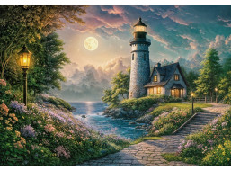 CHERRY PAZZI Puzzle Maják za svitu Měsíce 500 dílků