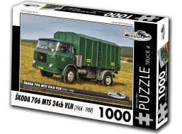 RETRO-AUTA Puzzle TRUCK č.4 Škoda 706 MTS 24ch VLH (1968-1988) 1000 dílků