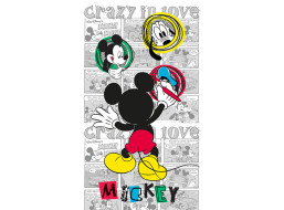 Dětský závěs DISNEY - Mickey kreslí - 140x245 cm