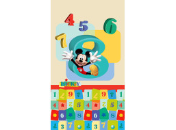 Dětský závěs DISNEY - Mickey a čísla - 140x245 cm