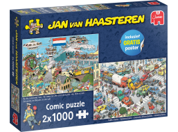 JUMBO Puzzle JvH Dopravní chaos a Letadlem i lodí 2x1000 dílků